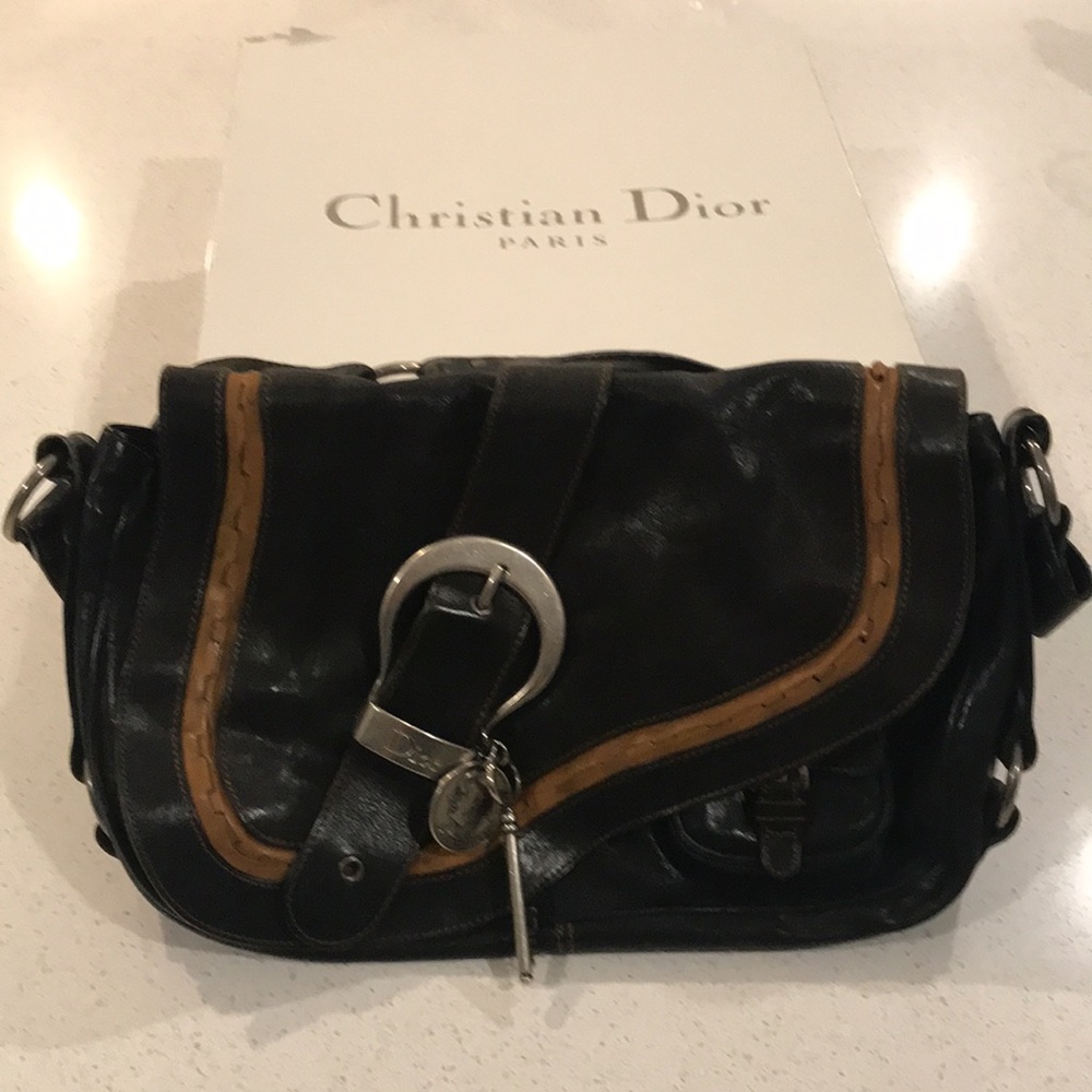 Dior genuine leather Gaucho hobo bag.